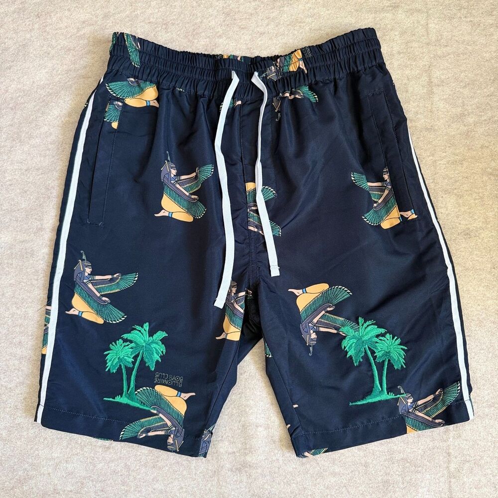 Billionaire Boys Club Goddes shorts mens M black Egyptian print 2021 streetwear